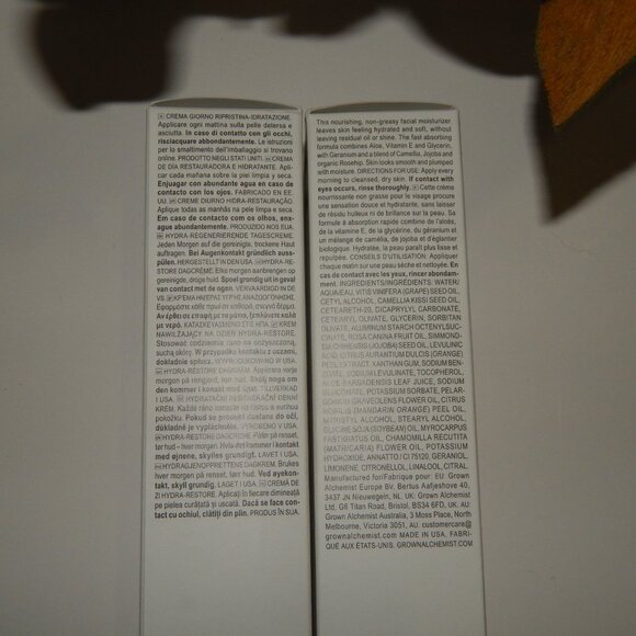 2 Grown Alchemist Hydra Restore Day Cream 2.1 oz Each Aloe Vitamin E - Sealed - Picture 3 of 5